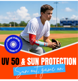 Waycel Blueberry Arm Sleeve UV 50 sun protection graphic for baseball