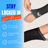 Waycel Black Arm Sleeve secure fit with anti slip grip and stretch comfort