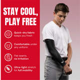 Waycel Black Arm Sleeve breathable quick dry fabric for baseball players