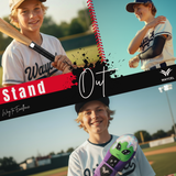 Waycel Black bat grip tape with matching baseball gear and accessories