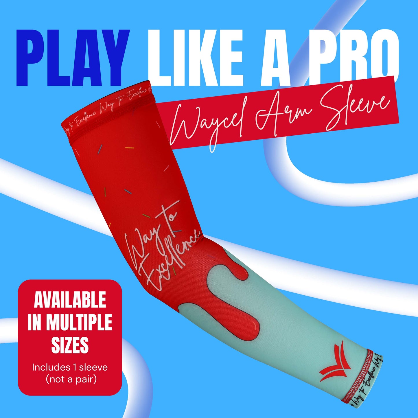 Waycel Blueberry Arm Sleeve available in multiple sizes for youth sports