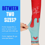 Waycel Blueberry Arm Sleeve size guide for tighter or looser fit