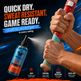 Waycel Baseball Grip Spray being applied to a baseball bat grip before a game